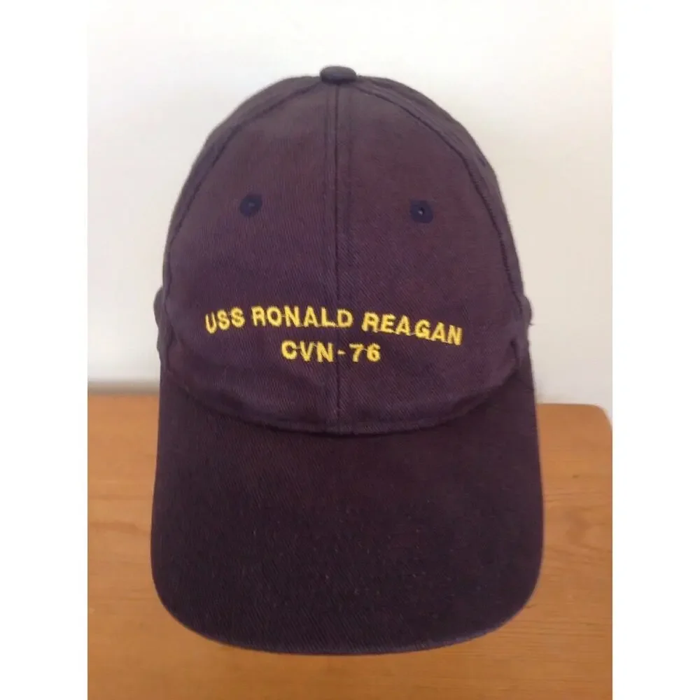 USS Ronald Reagan CVN 76 US Navy Supercarrier Ship Baseball Hat Cap Strapback